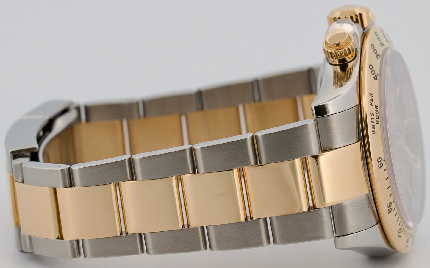 Rolex Daytona Cosmograph SLATE Gray 18K Gold RANDOM SERIAL Steel Watch 116523