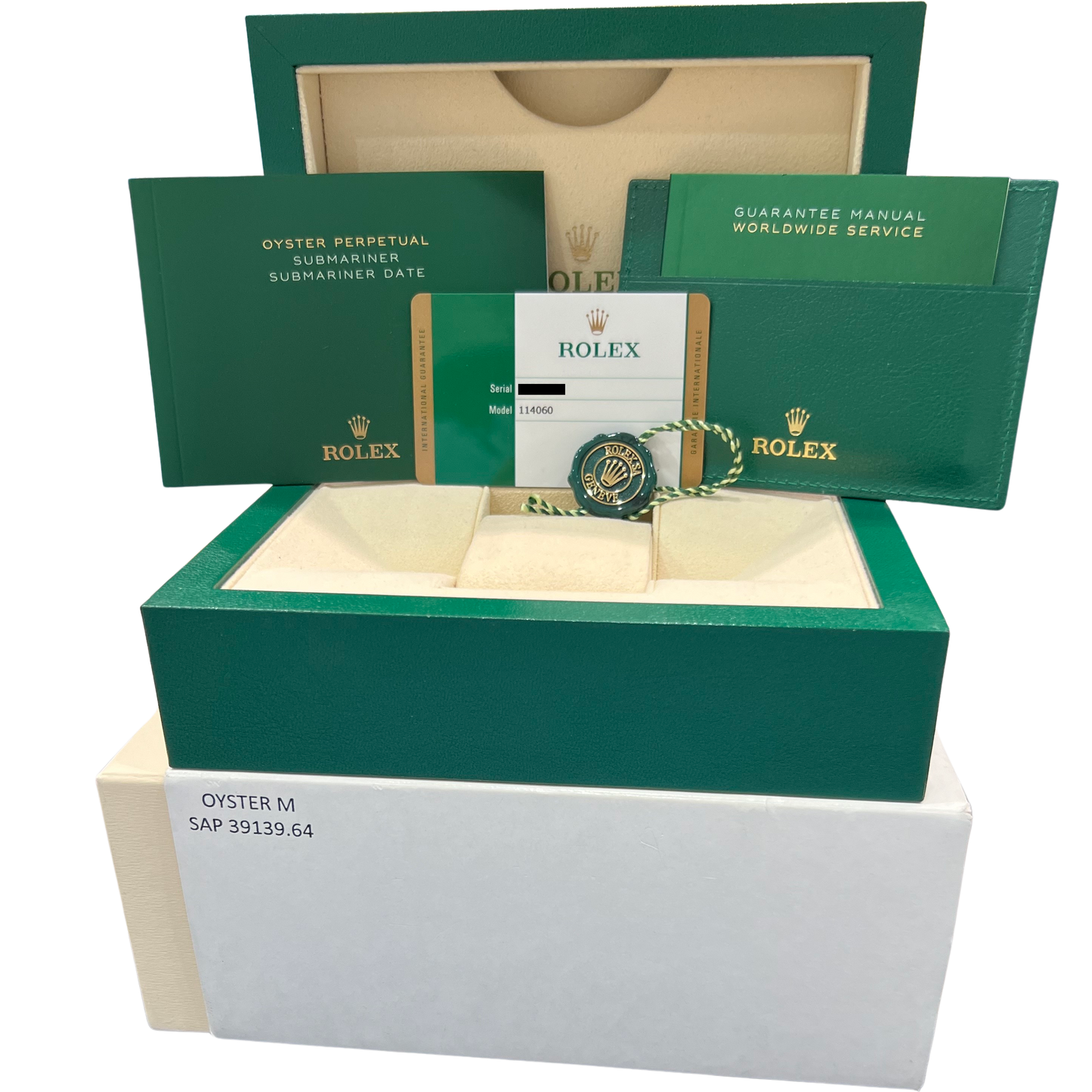 2017 PAPERS Rolex Submariner No-Date 40mm BLACK Ceramic Steel 114060 LN BOX