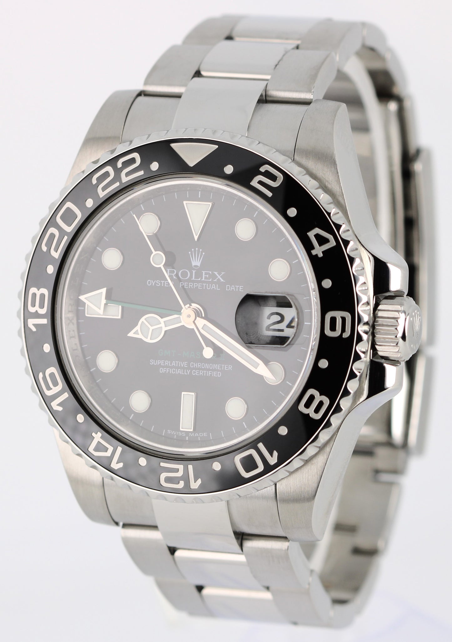 2010 PAPERS Rolex GMT-Master II Steel Black 40mm Ceramic 116710LN Watch BOX