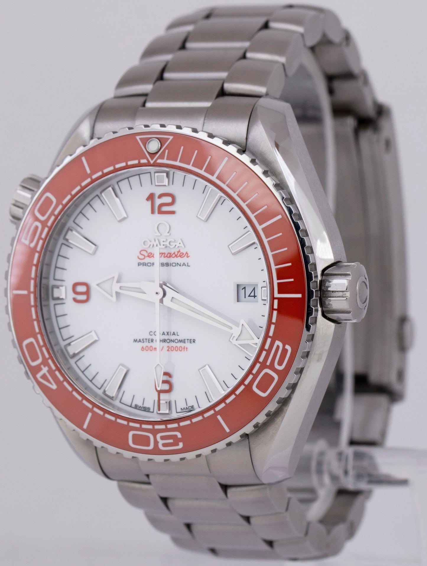 PAPERS Omega Seamaster Planet Ocean WHITE Orange 43mm 215.30.44.21.04.001 BOX