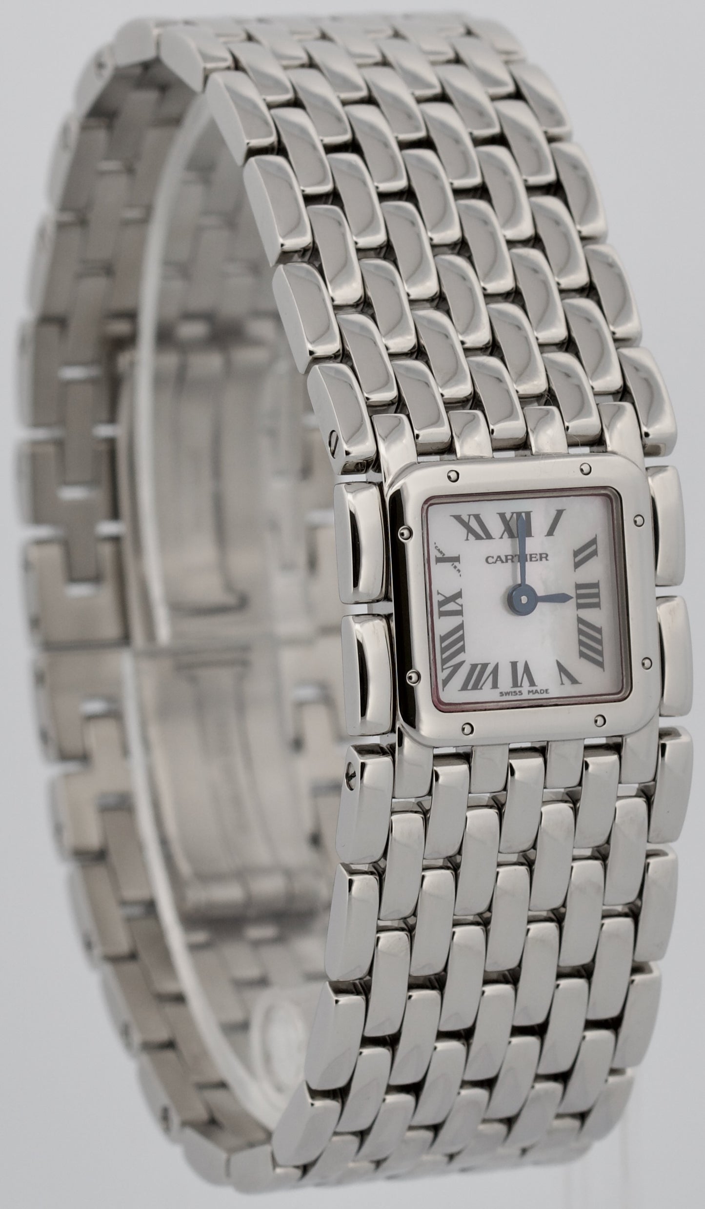 Cartier Panthere Ruban MOTHER OF PEARL Steel Quartz 21mm W61001T9 / 2420 Watch