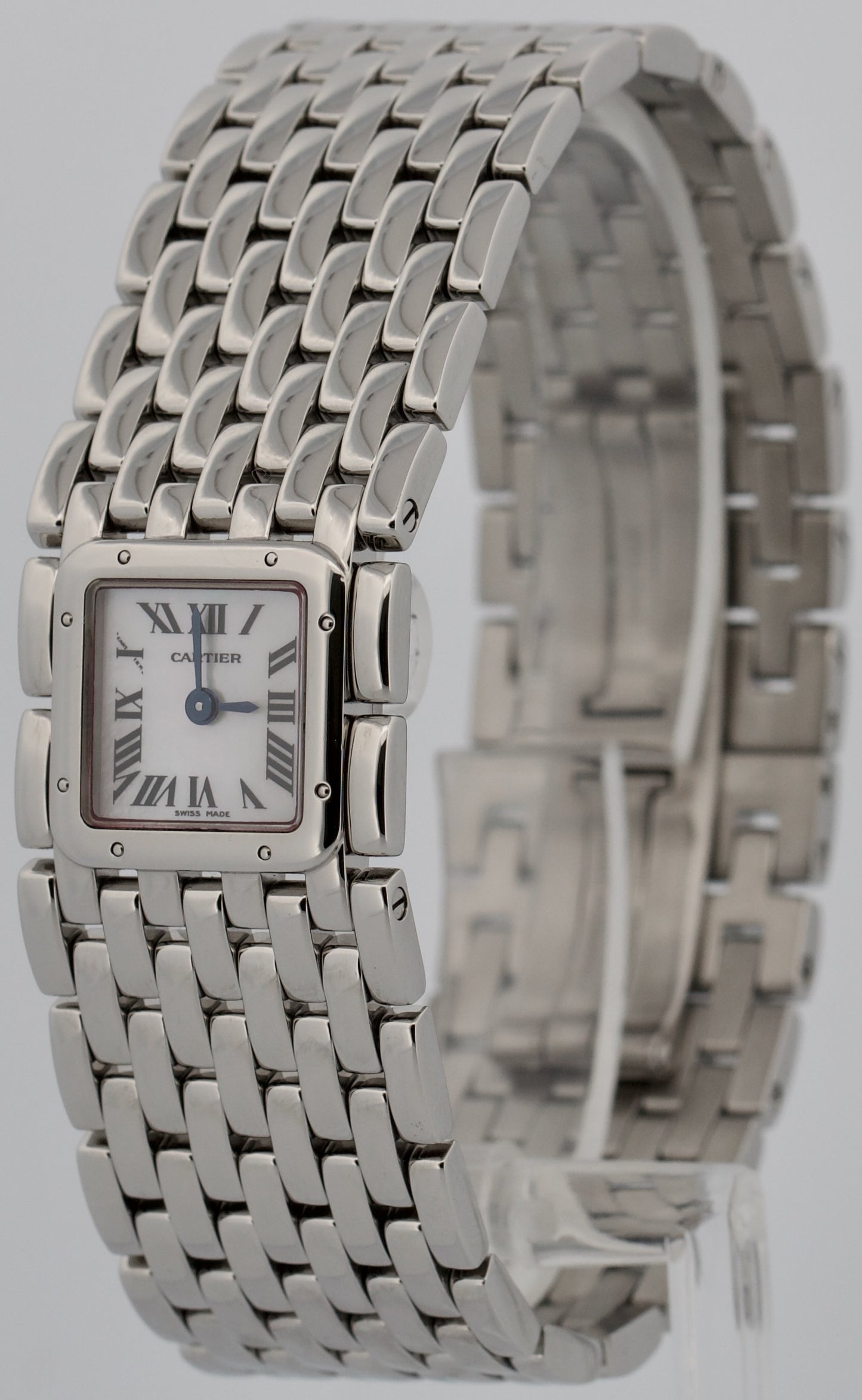 Cartier Panthere Ruban MOTHER OF PEARL Steel Quartz 21mm W61001T9 / 2420 Watch