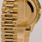 1983 PAPERS Rolex Day-Date President MOP DIAMOND 18K Yellow Gold 36mm 18038 BOX