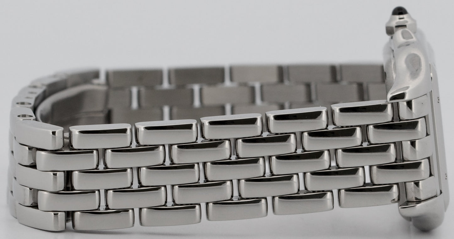 PAPERS Ladies Cartier Panthere Small Steel WHITE Roman 23mm Quartz 4177 WSPN0013