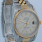 PAPERS Rolex DateJust 36mm IVORY COMPUTER JUBILEE 18K Gold Steel 16233 Watch BOX
