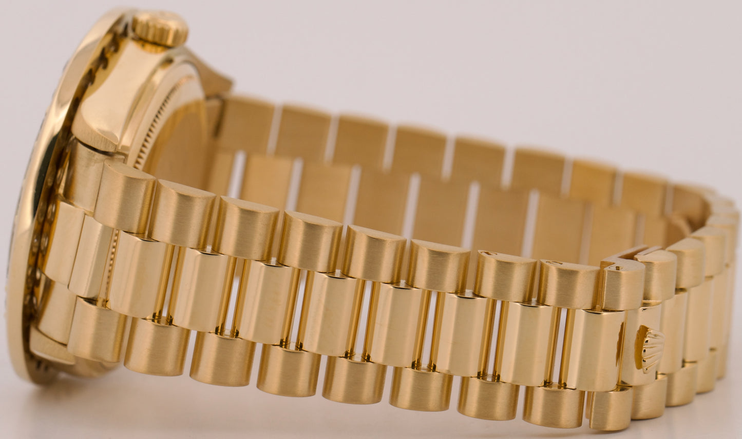 1983 PAPERS Rolex Day-Date President MOP DIAMOND 18K Yellow Gold 36mm 18038 BOX