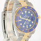 UNPOLISHED Rolex Submariner Date 41mm Two-Tone 18k Gold Steel BLUE 126613 Watch