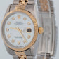 PAPERS Rolex DateJust 36mm MOP DIAMOND Two-Tone 18K Gold JUBILEE Watch 16233 BOX
