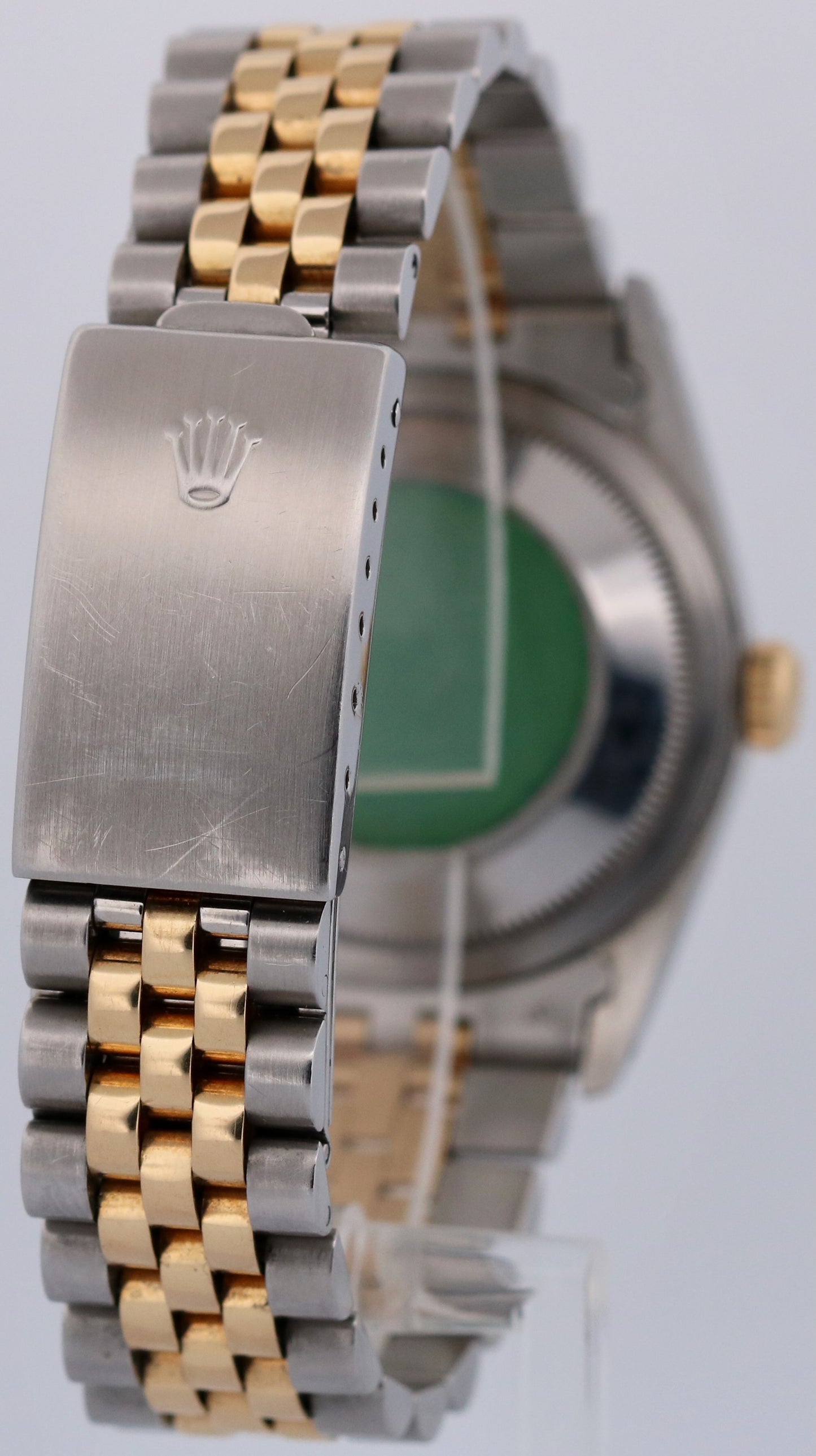 PAPERS Rolex DateJust 36mm IVORY COMPUTER JUBILEE 18K Gold Steel 16233 Watch BOX