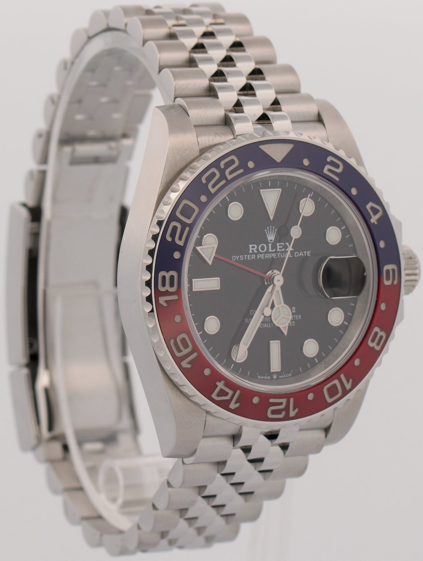 2021 PAPERS Rolex GMT-Master II PEPSI Red Blue 40mm JUBILEE 126710 BLRO BOX