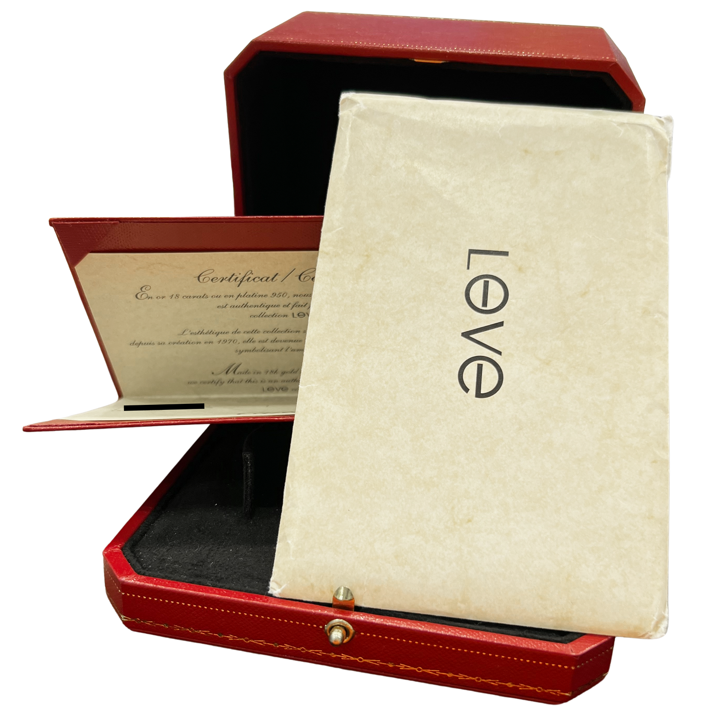 2015 PAPERS Cartier LOVE CUFF Bracelet Solid 18K Yellow Gold Size 19 AU 750 BOX