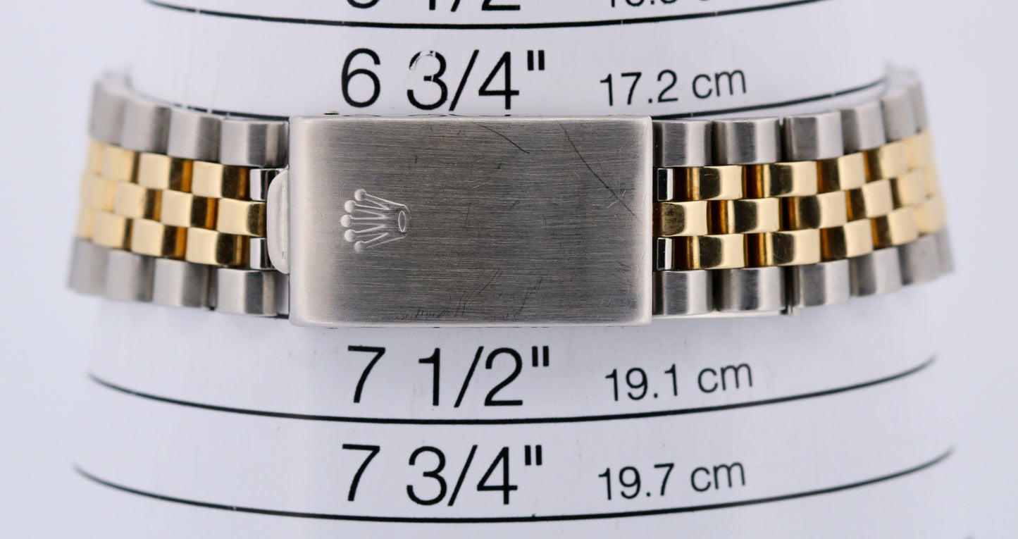 PAPERS Rolex DateJust 36mm IVORY COMPUTER JUBILEE 18K Gold Steel 16233 Watch BOX