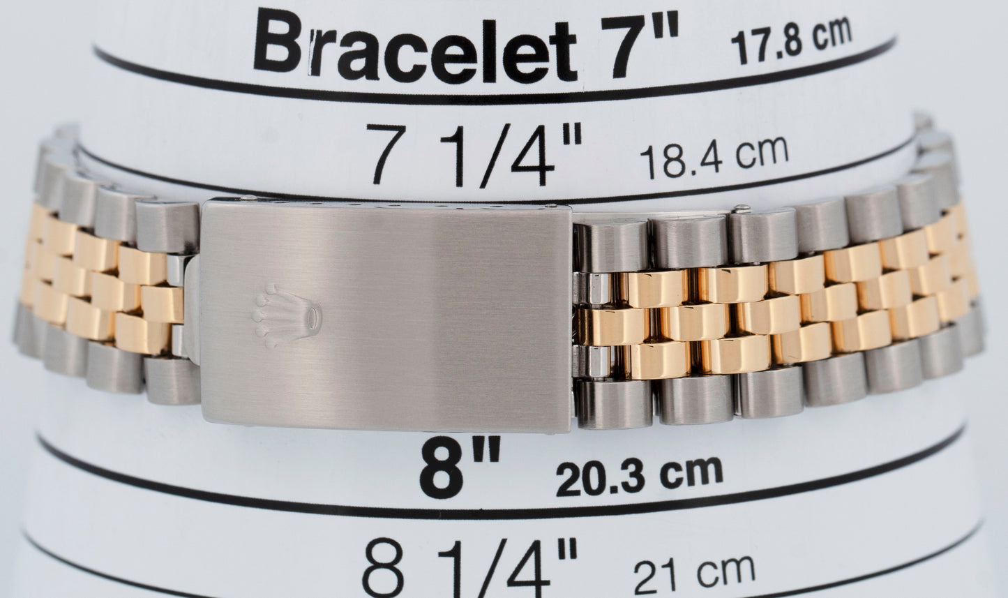 PAPERS Rolex DateJust 36mm MOP DIAMOND Two-Tone 18K Gold JUBILEE Watch 16233 BOX