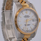 NEW 1999 PAPERS Rolex DateJust 36mm WHITE 18K Gold NOS Steel JUBILEE 16233 BOX