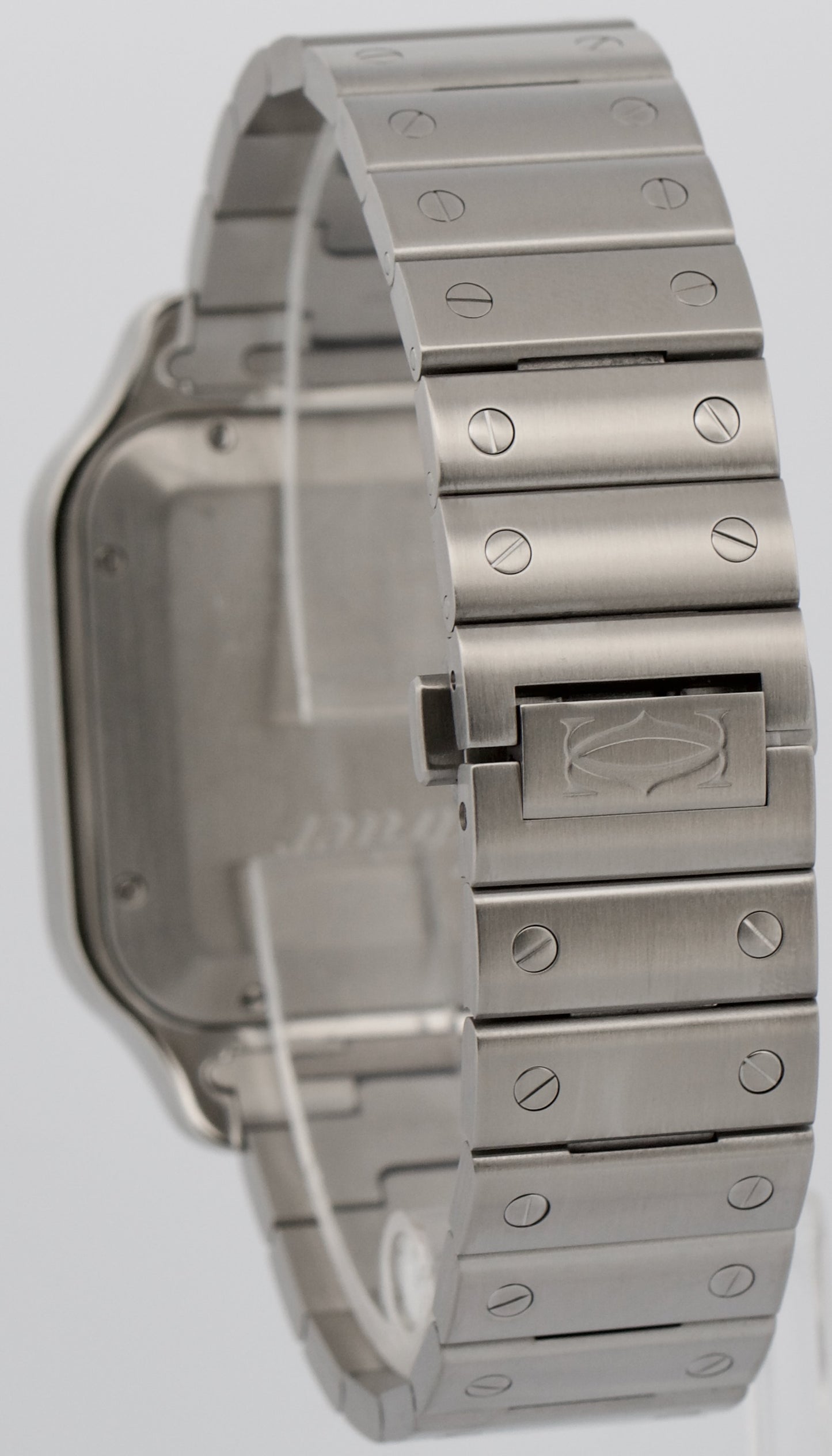 2025 CPO PAPERS Cartier Santos 39.8mm WHITE ROMAN Stainless 4072 WSSA0018 BOX