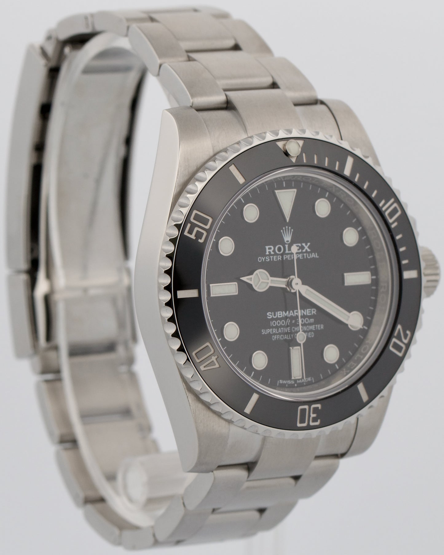 2018 PAPERS Rolex Submariner No-Date 40mm BLACK Ceramic Steel 114060 LN BOX