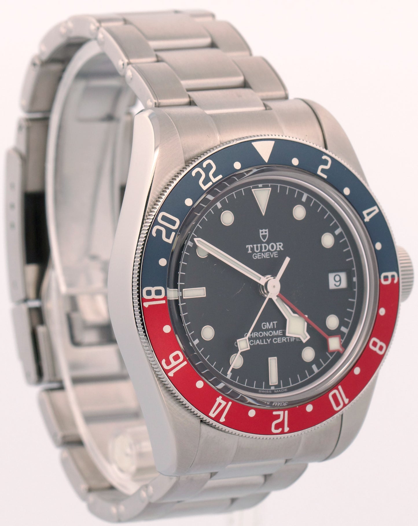 2018 PAPERS Tudor Black Bay GMT PEPSI Steel Red Blue Black 41mm 79830RB BOX