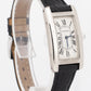 Cartier Tank Americaine 18k White Gold 18x35mm Ivory Leather Quartz 1713 Watch