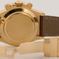 Rolex Daytona Cosmograph WHITE ARABIC 18K Yellow Gold Brown Leather 116518