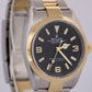Rolex Explorer I BLACK Two-Tone 18K Yellow Gold Steel Oyster 36mm 124273 Watch