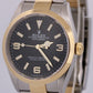 Rolex Explorer I BLACK Two-Tone 18K Yellow Gold Steel Oyster 36mm 124273 Watch
