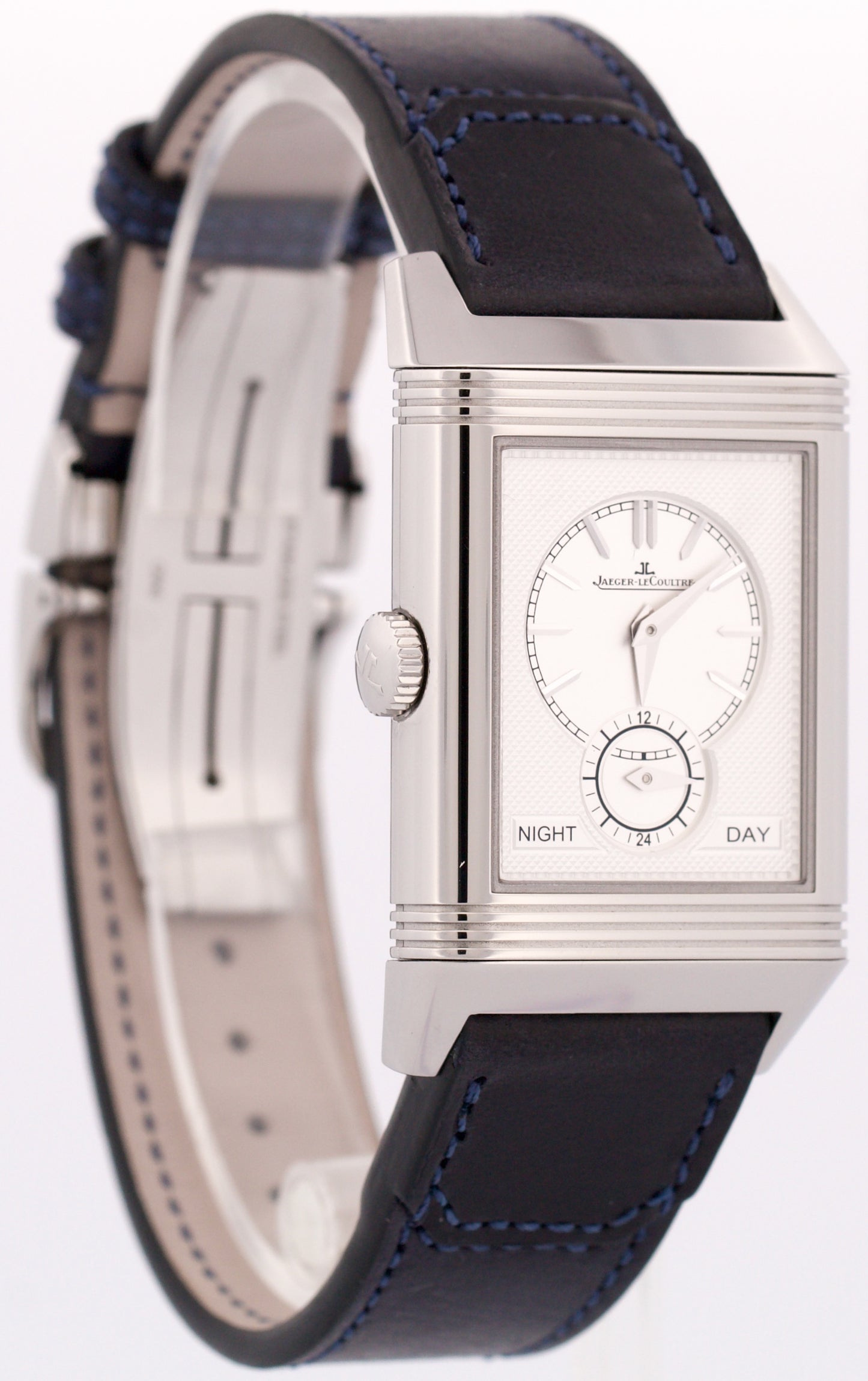 MINT PAPERS Jaeger LeCoultre Reverso Tribute Duoface BLUE SILVER Q3988482 BOX