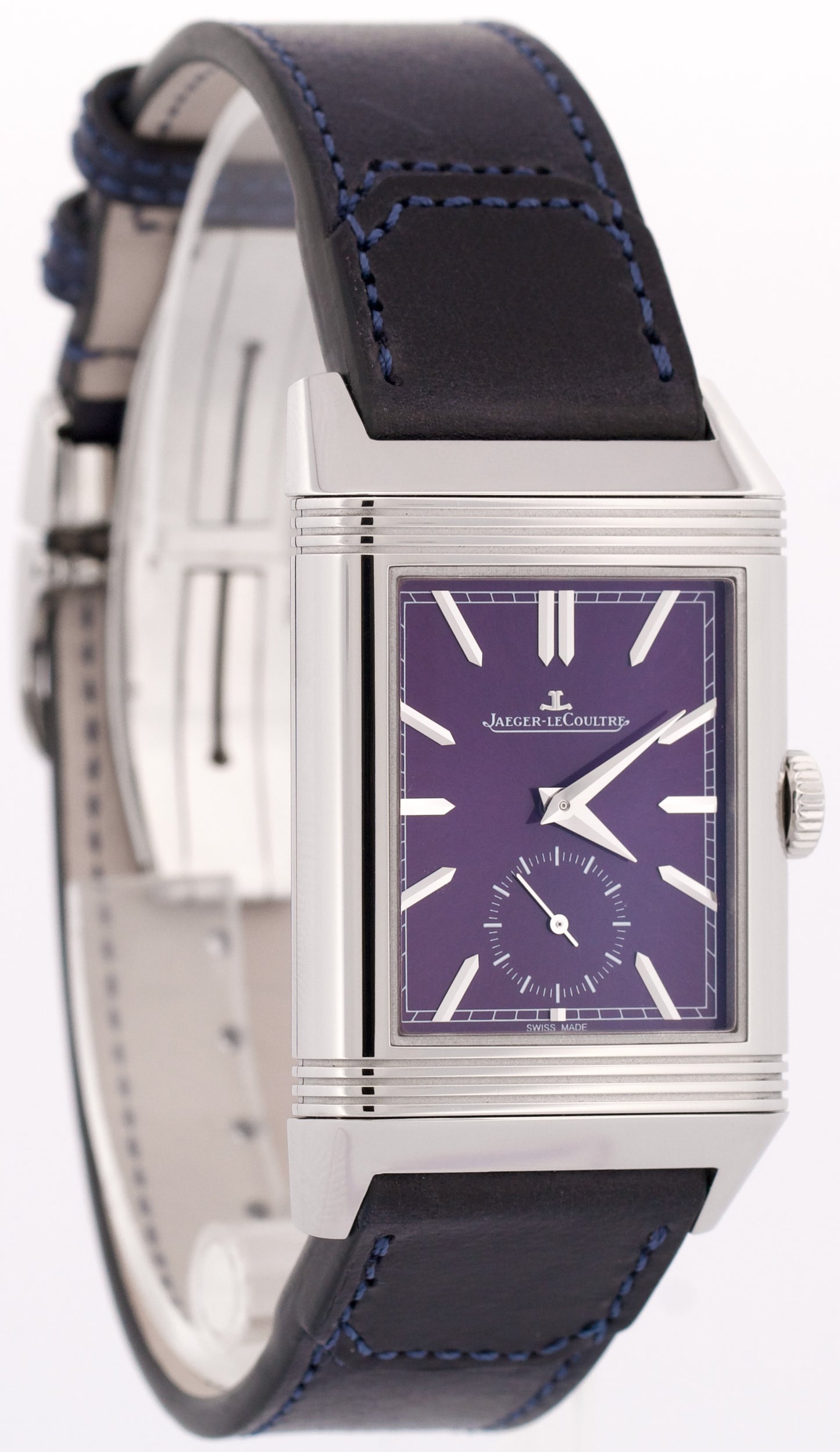 MINT PAPERS Jaeger LeCoultre Reverso Tribute Duoface BLUE SILVER Q3988482 BOX