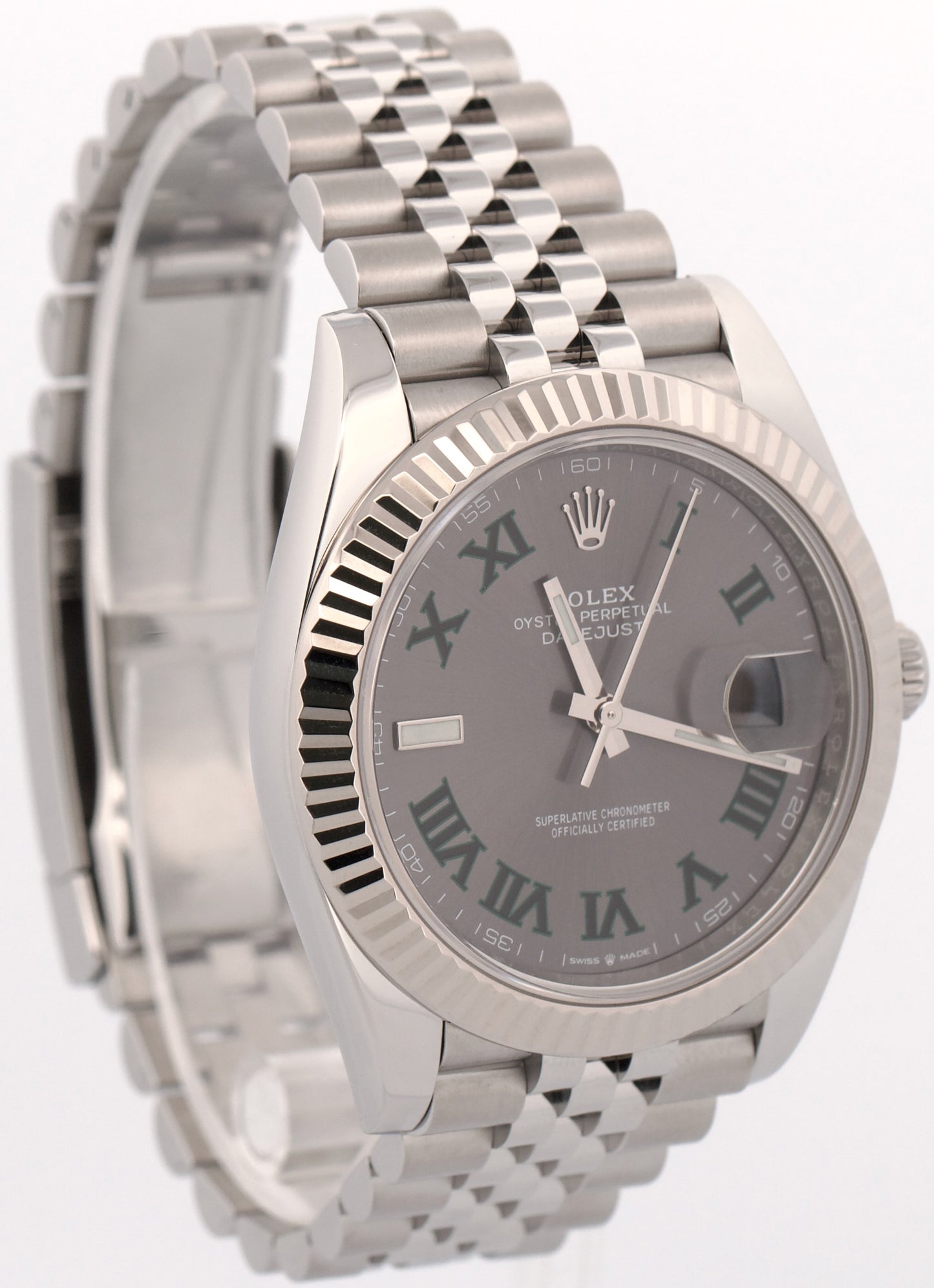 2025 Rolex DateJust 126334 41mm Wimbledon Steel Jubilee 18K Gold Box Papers