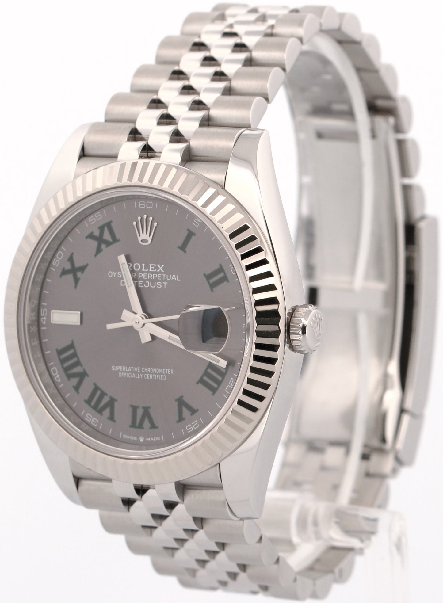 2025 Rolex DateJust 126334 41mm Wimbledon Steel Jubilee 18K Gold Box Papers