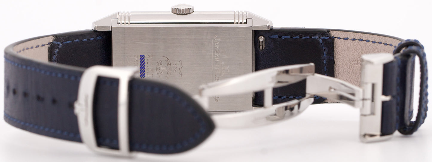 MINT PAPERS Jaeger LeCoultre Reverso Tribute Duoface BLUE SILVER Q3988482 BOX