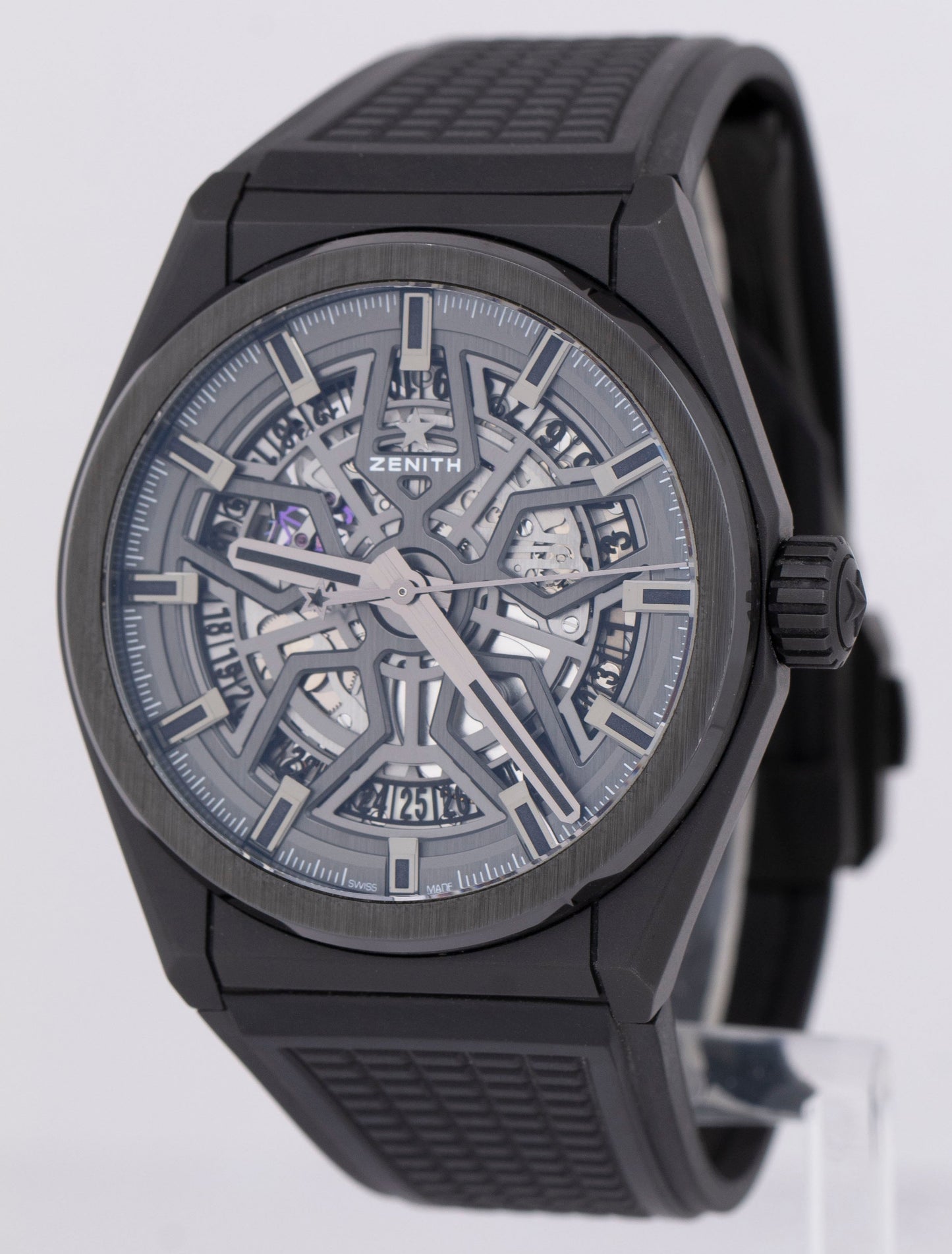 Zenith Defy Classic PAPERS Ceramic Skeleton Date Watch 49.9000.670/77.R782 B+P