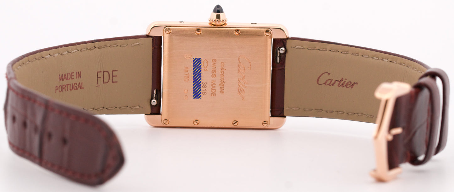 2024 PAPERS Cartier Tank Louis Large 18K ROSE GOLD 33mm WGTA0011 3816 BOX