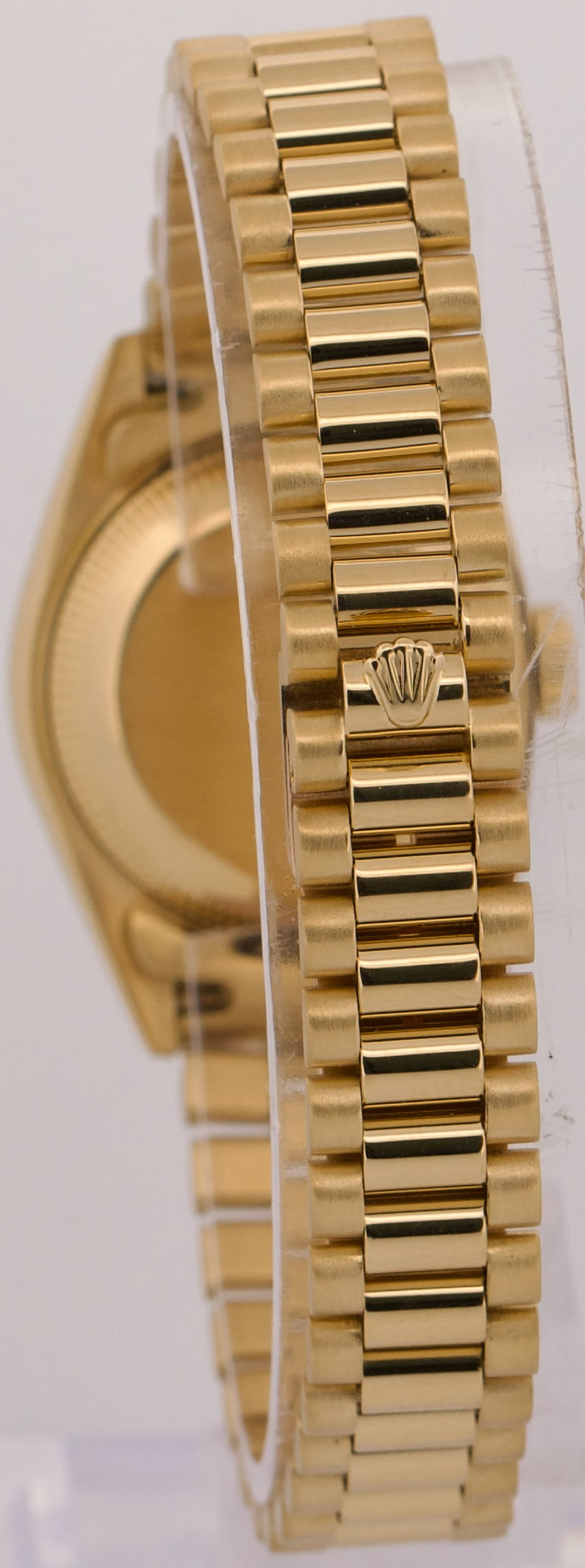 PAPERS Ladies Rolex DateJust President 26mm WHITE DIAMOND 18K Gold 69178 BOX