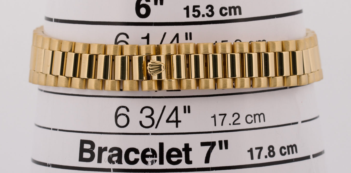 PAPERS Ladies Rolex DateJust President 26mm WHITE DIAMOND 18K Gold 69178 BOX
