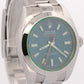 2021 PAPERS Rolex Milgauss BLUE 40mm Z-Blue Green 116400 GV Stainless Watch BOX