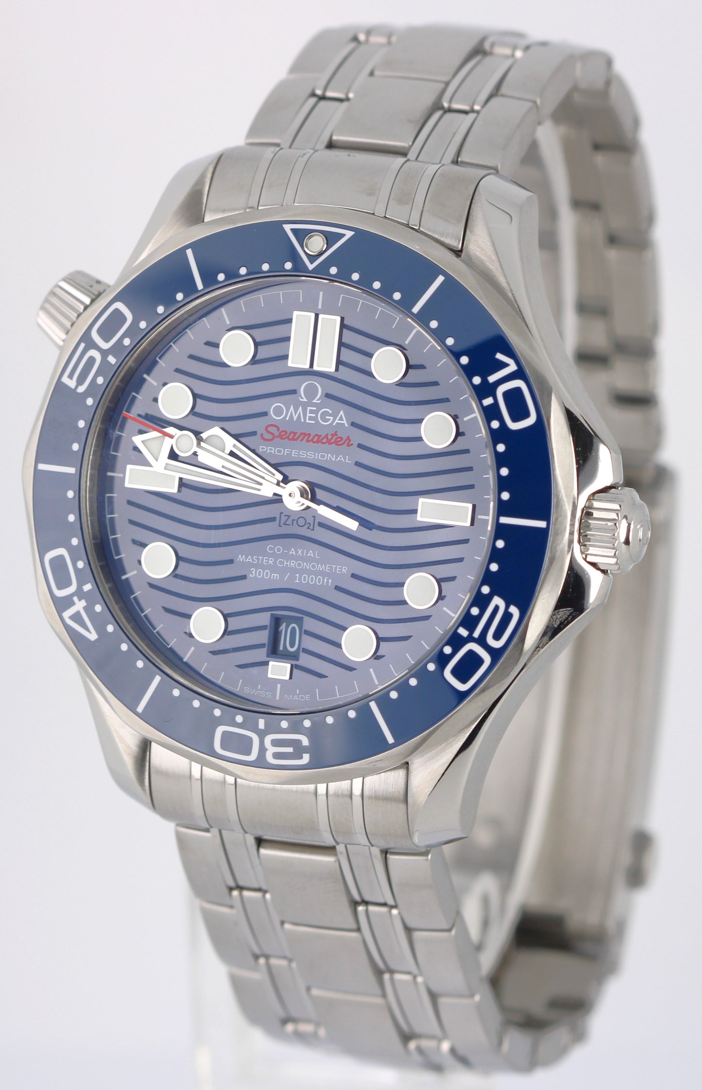 2022 PAPERS Omega Seamaster Steel BLUE WAVE 42mm 210.32.42.20.03.001 Watch