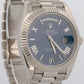 Rolex Day-Date President 40mm BLUE ROMAN 18K White Gold Fluted 228239 Watch