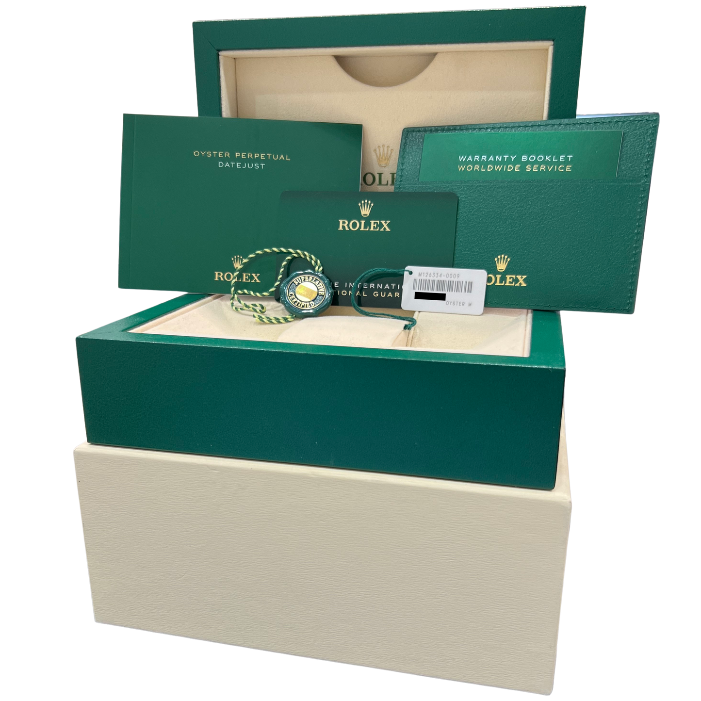2023 PAPERS Rolex DateJust 41mm 18K White Gold Steel OYSTER 126334 BOX