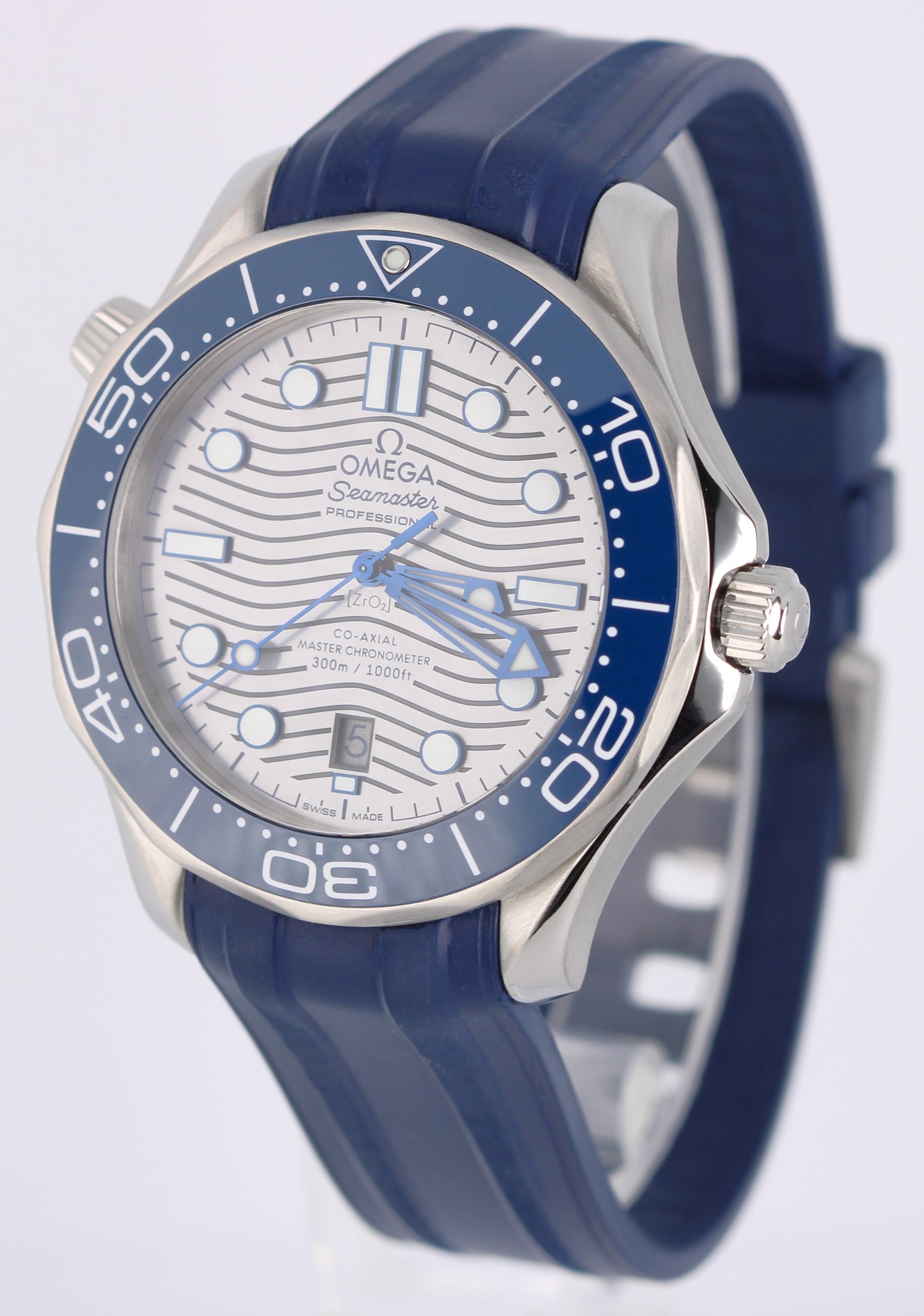2024 PAPERS Omega Seamaster Diver Steel BLUE GREY 42mm 210.32.42.20.06.001 Watch