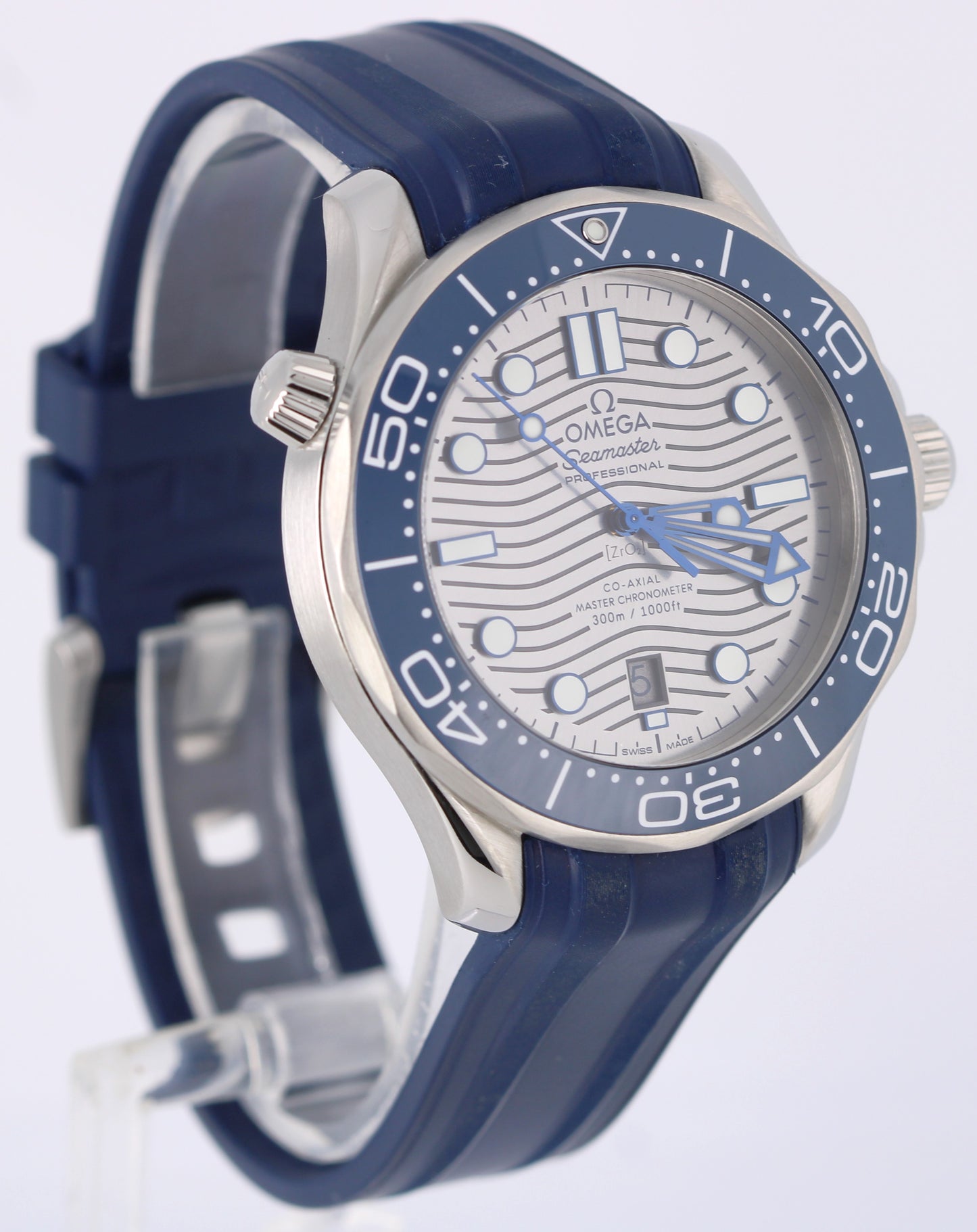 2024 PAPERS Omega Seamaster Diver Steel BLUE GREY 42mm 210.32.42.20.06.001 Watch
