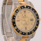Rolex GMT-Master II SERTI CHAMPAGNE DIAMOND Two-Tone Gold Steel 40mm 16713 BOX