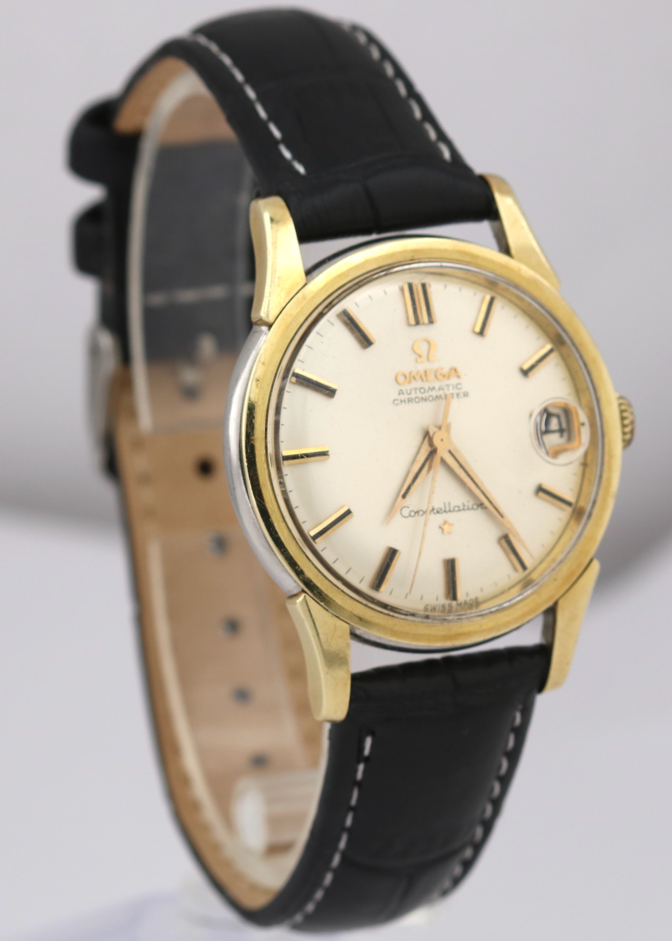 VINTAGE Omega Constellation SILVER Stainless Steel Gold 34mm