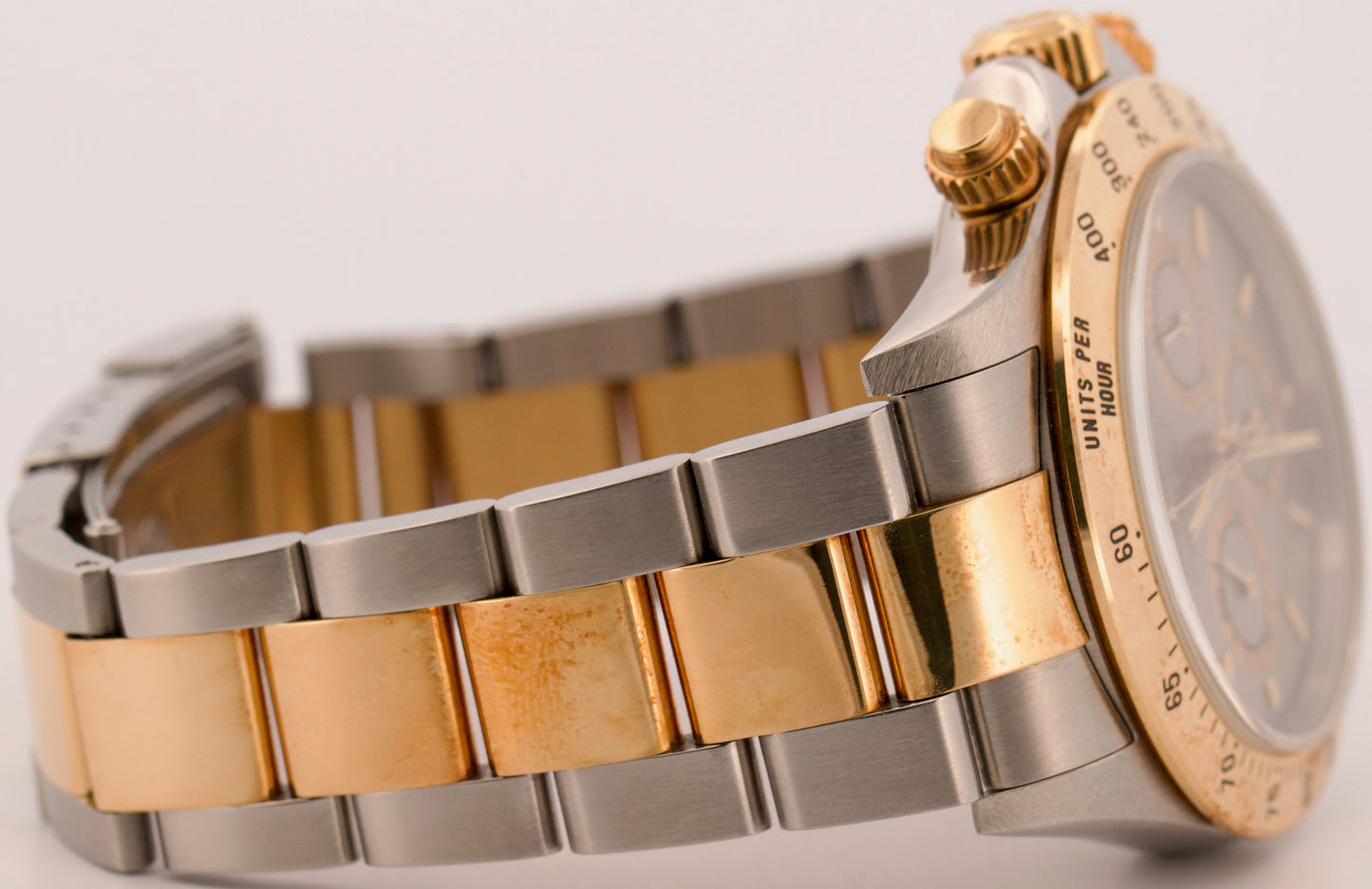 UNPOLISHED 1997 Rolex Daytona Cosmograph SLATE GRAY 18K Gold Steel 16523 BOX