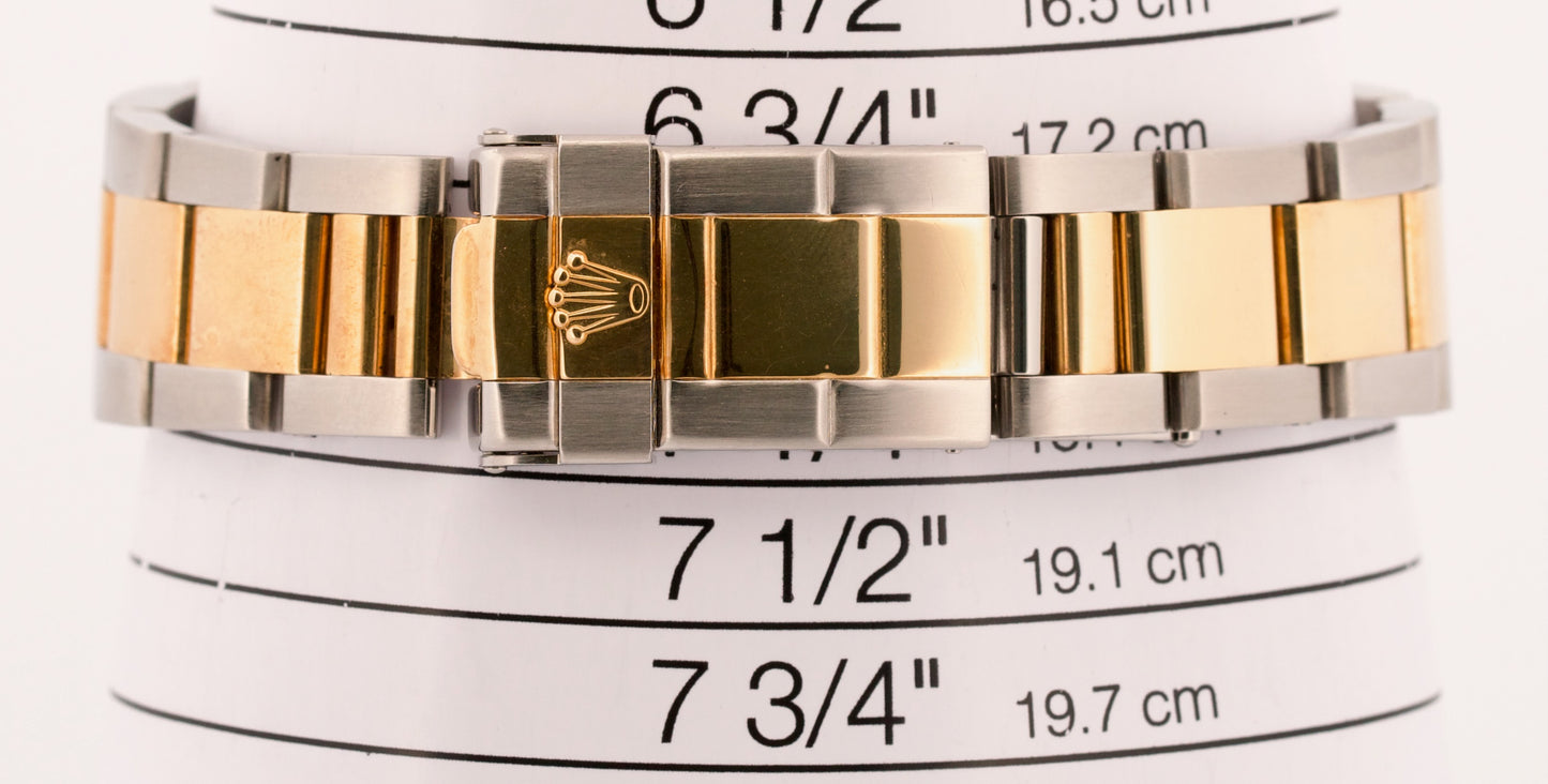 UNPOLISHED 1997 Rolex Daytona Cosmograph SLATE GRAY 18K Gold Steel 16523 BOX