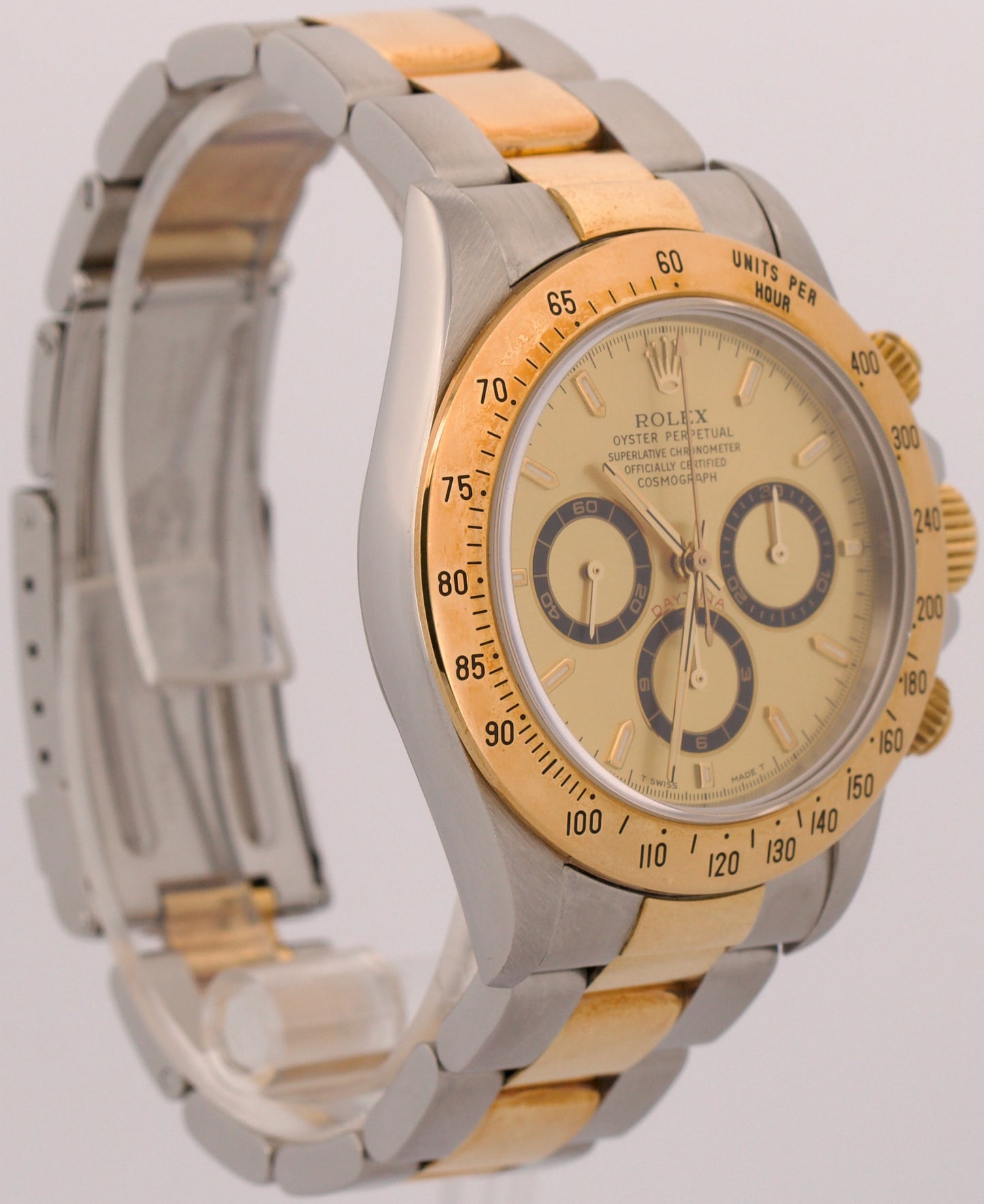1996 Rolex Daytona Cosmograph CHAMPAGNE 18K Yellow Gold Steel 16523 BOX