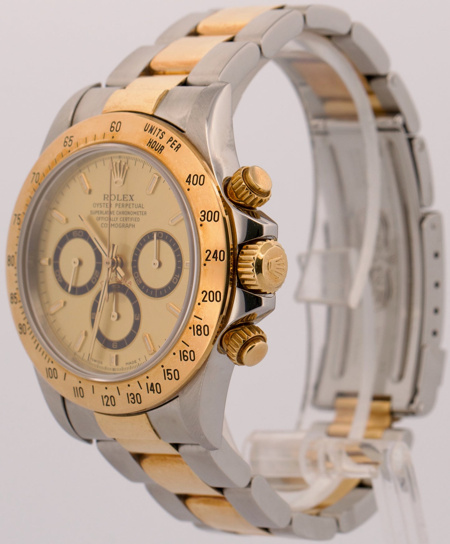1996 Rolex Daytona Cosmograph CHAMPAGNE 18K Yellow Gold Steel 16523 BOX