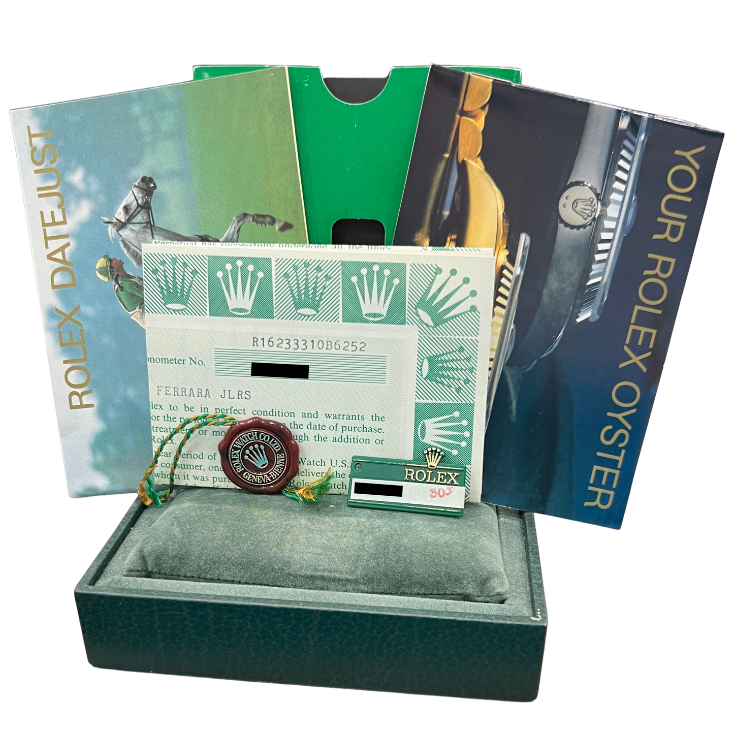 PAPERS Rolex DateJust SILVER Two-Tone Yellow Gold Steel 36mm 16233 Watch BOX