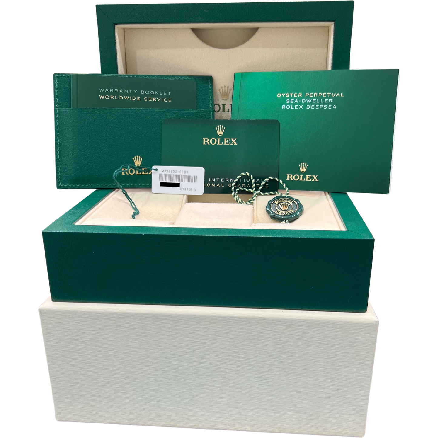 NEW 2022 PAPERS Rolex Sea-Dweller BLACK Two-Tone Gold 43mm 126603 Watch BOX