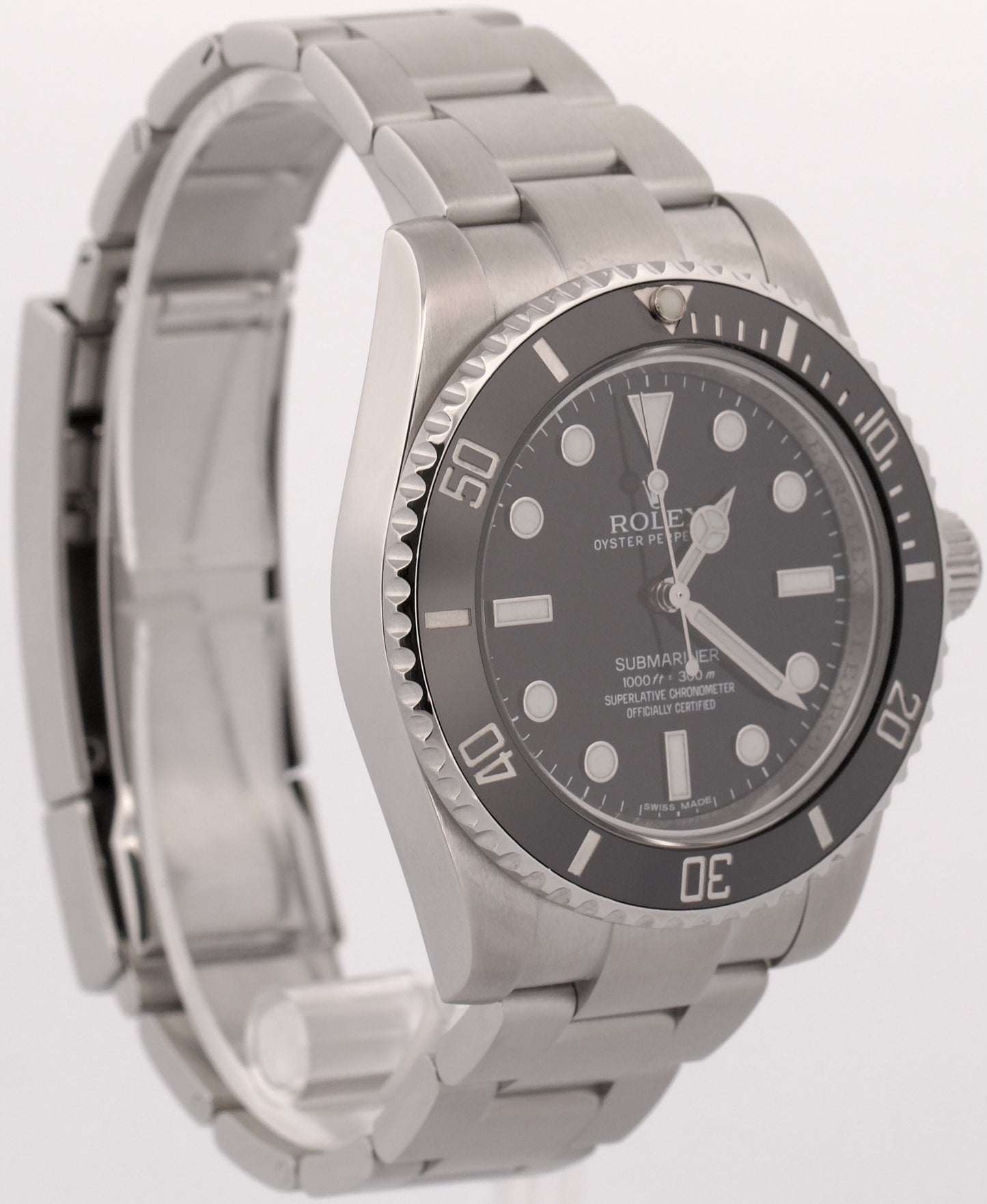 Rolex Submariner No-Date Ceramic 40mm BLACK Stainless Steel Automatic 114060 LN