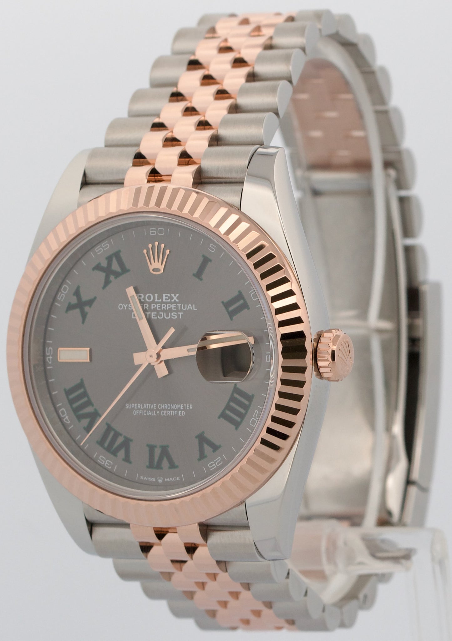 2021 PAPERS Rolex DateJust 41mm WIMBLEDON Steel 18K Rose Gold JUBILEE 126331 BOX